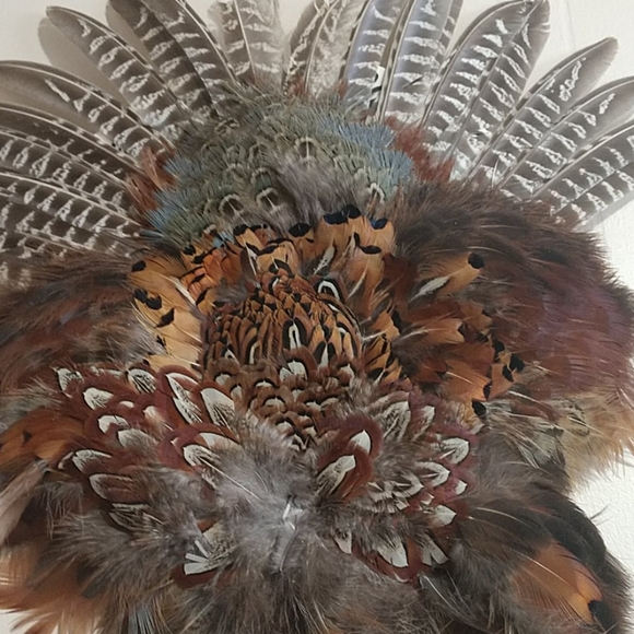 Pheasant feather wall hanging - Picture 4 of 4